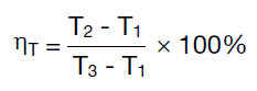 Temperaturvirkningsgrad formel
